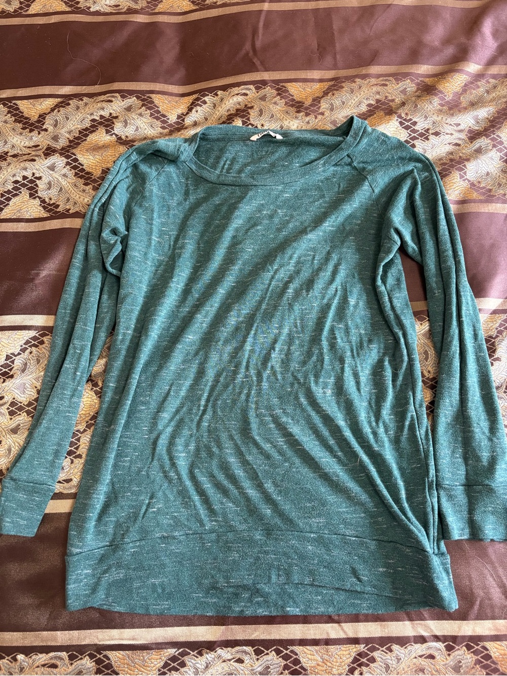 TNA Women's Long Sleeve Crewneck Top - Teal Green